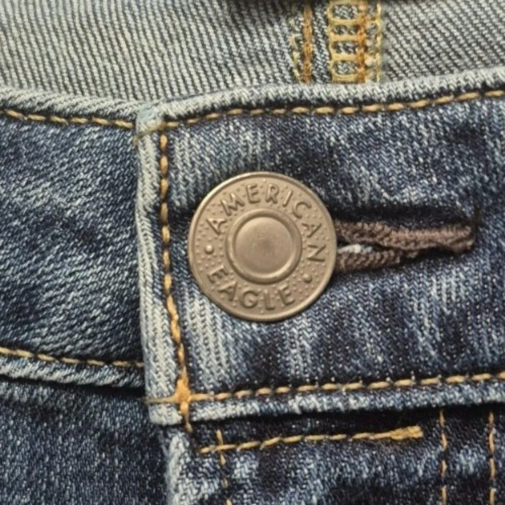 American Eagle AirFlex men's slim straight denim blue jeans‎ 38x32 dark wash